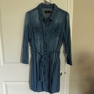 Denim Button-Up Dress